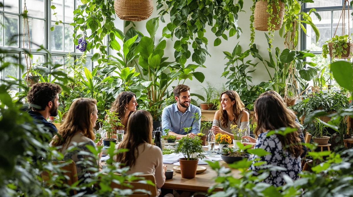 Illustration représentant des start-ups vertes et innovations durables